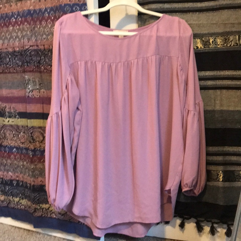 Loft Lavender Flowy Blouse